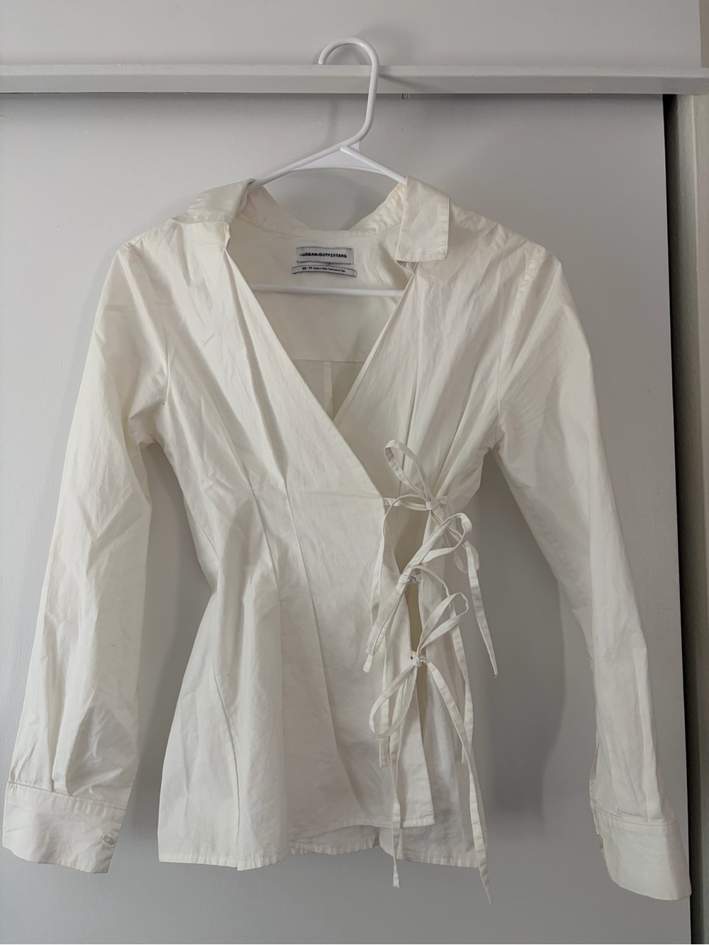 Urban Outfitters Cream Button-Down Collared Shirt